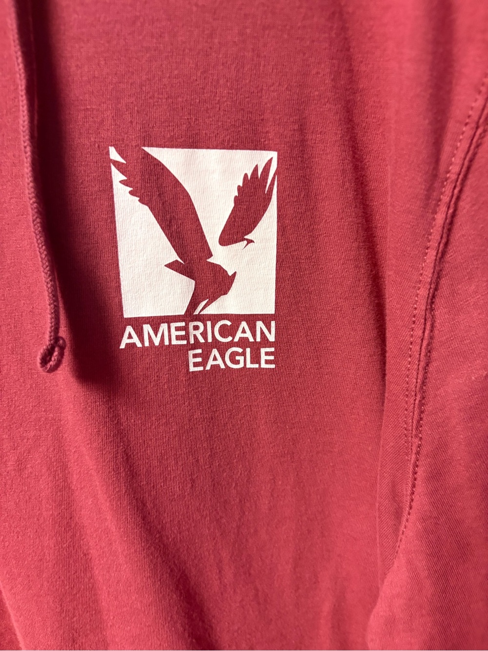 American Eagle Outfitters Mens maroon Hooded shirt - size large tall NEW
